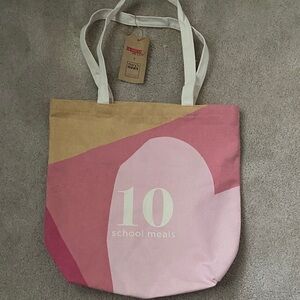Pink and Tan Tote Bag